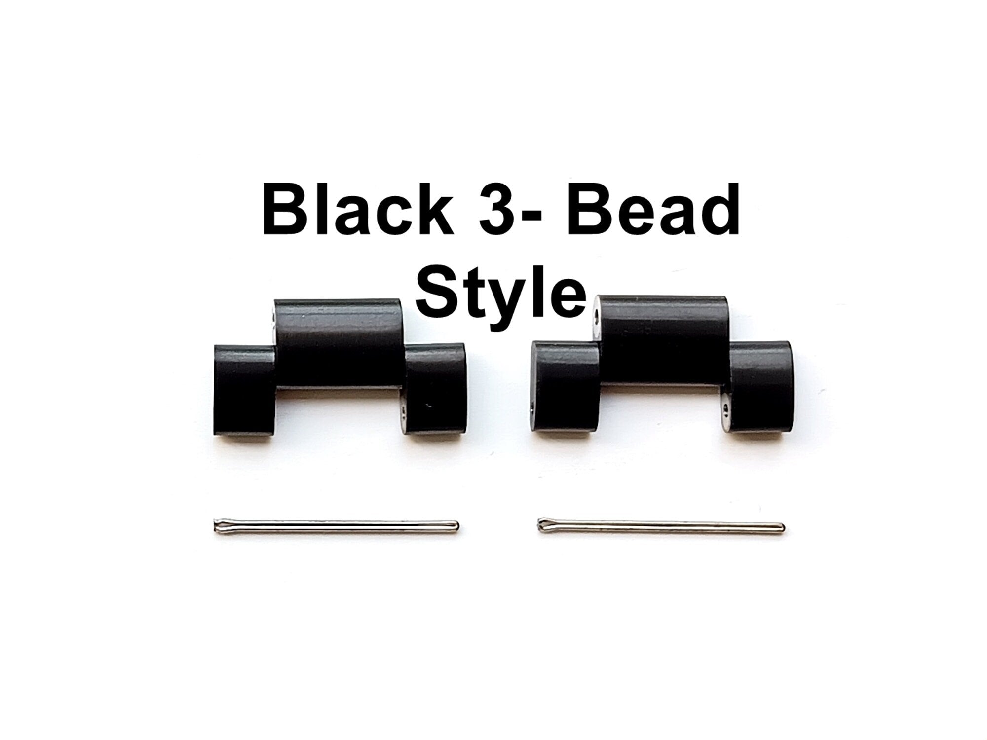 22mm 2 Links for Watch Bands Straps Stainless Steel 1 Bead 3 Bead Style Replacement with Pins Silver Black Color Link Removal Install Tool